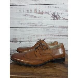 Stacy Adams Brown Leather Wingtip Oxford Dress Shoes Men's size 13 READ